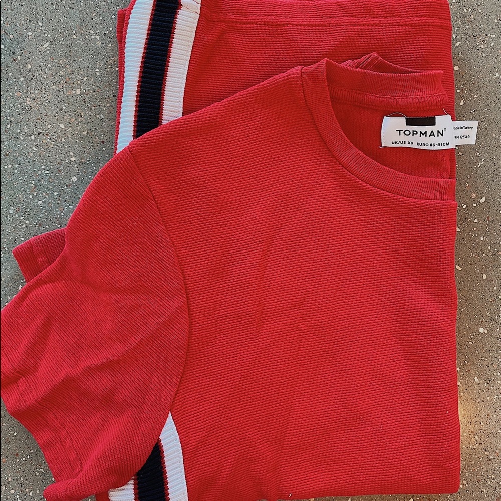 TOPMAN Red Stripe Shirt